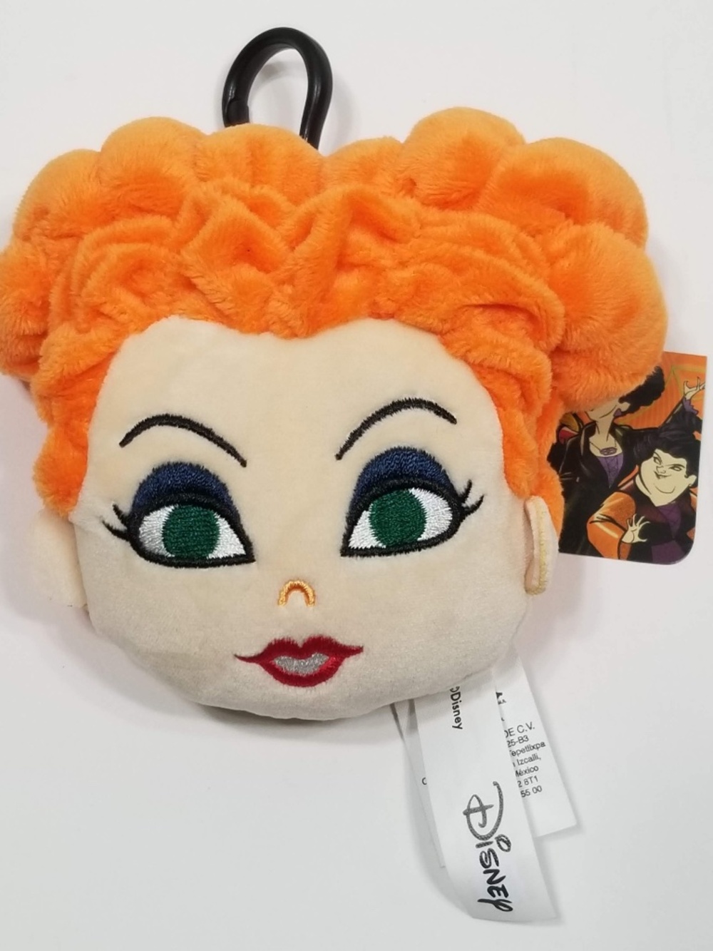 New! Grupo Ruz Disney Hocus Pocus Winifred Witch Plush Clip Backpack Bag Purse